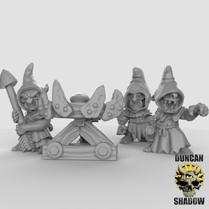 Goblin Bolt Throwers 3D Printed Resin Miniature Set | Tabletop Role Playing | Dungeons and Dragons | Pathfinder Miniatures | Wargaming