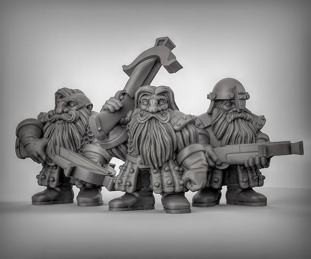 Dwarven Rangers V1 3D Printed Resin Miniature | Tabletop Role Playing ...