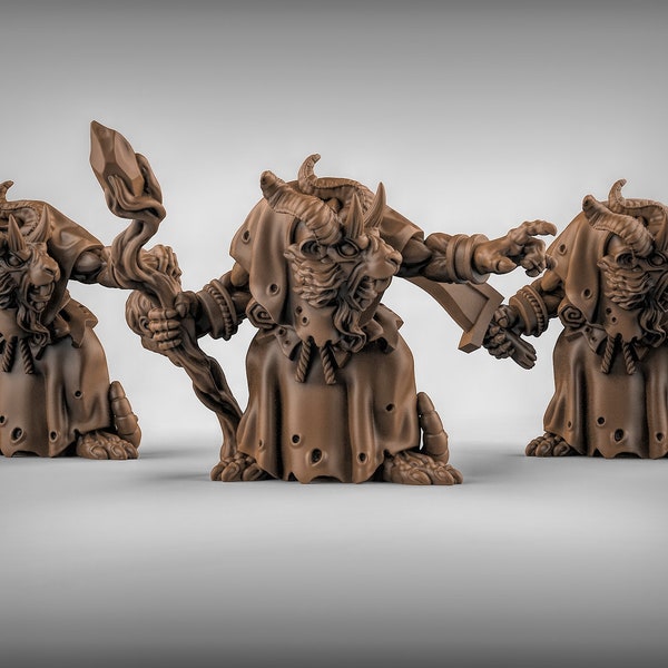 Rat Folk Shaman Miniature | 3D Printed Resin Tabletop RPG