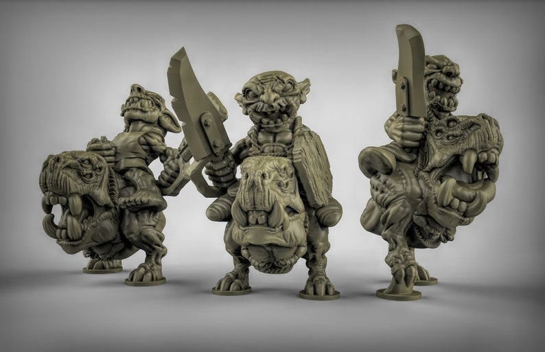 Goblin Fastieth Rider Mini Goblin Riders Miniature | 3D Printed Resin, Tabletop RPG - Etsy