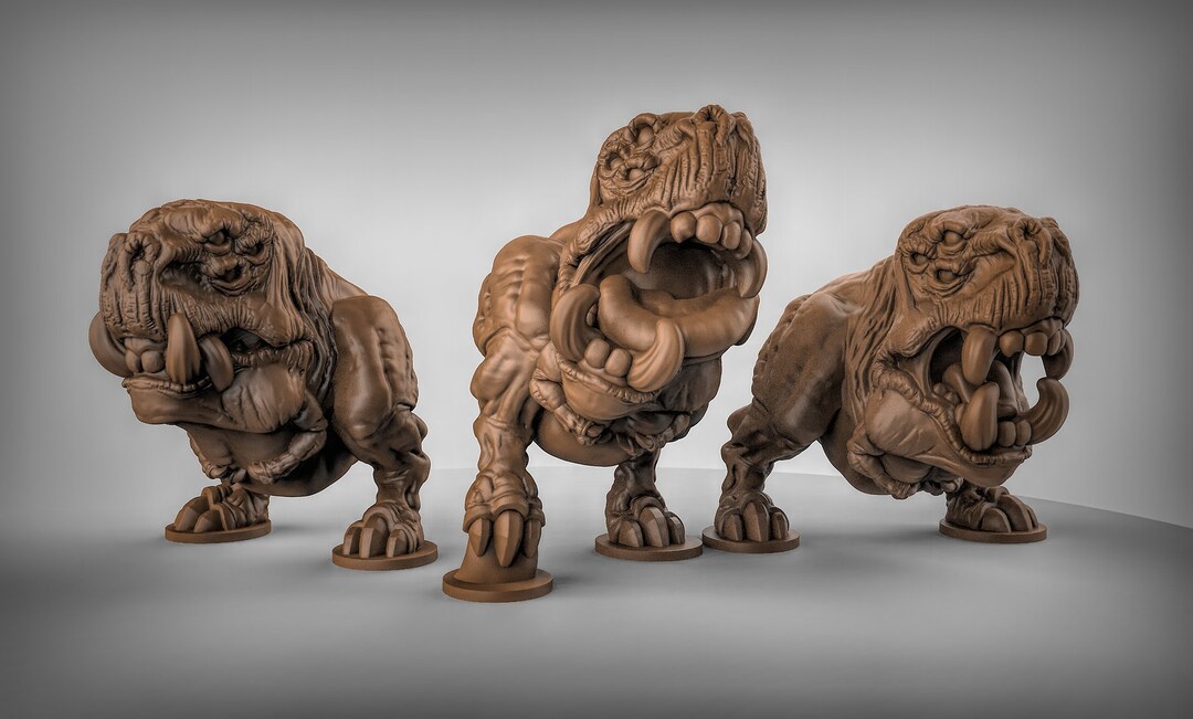 Goblin Hounds 3D Printed Resin Miniature Tabletop Role Playing Dungeons ...