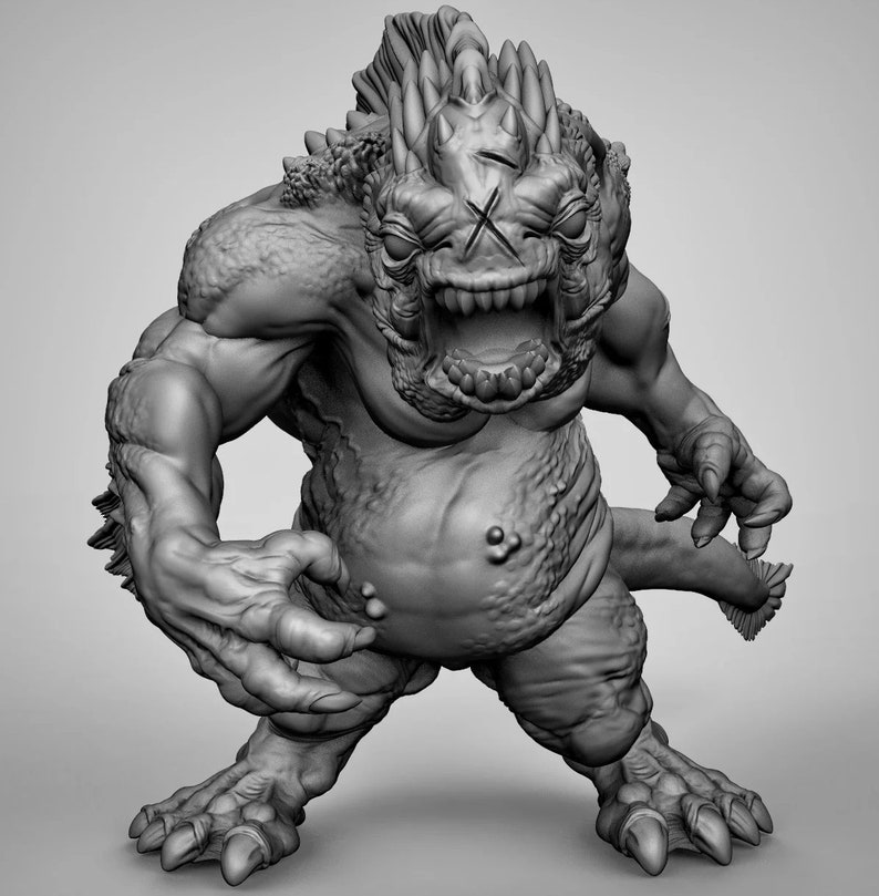 Dungeons and Dragons Wargaming Deepone King 3D Printed Resin Miniature Tabletop Role Playing Pathfinder Miniatures