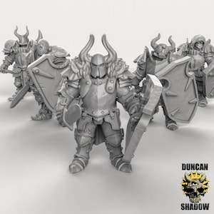 Chaos Warriors Set (all 5 sculpts) 3D Printed Resin Miniature | Tabletop Role Playing | Dungeons & Dragons | Pathfinder Miniature | Wargame