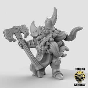 Plague Demon Champion v3 3D Printed Resin Miniature | Tabletop Role Playing | Dungeons and Dragons | Pathfinder Miniatures | Wargaming