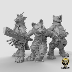 Fox Folk Rogues 3D Printed Resin Miniature | Tabletop Role Playing | Dungeons and Dragons | Pathfinder Miniatures | Wargaming