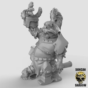 Beaver Folk Champion 3D Printed Resin Miniature | Tabletop Role Playing | Dungeons and Dragons | Pathfinder Miniatures | Wargaming