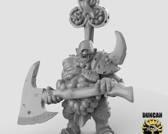 Plague Demon Champion v2 3D Printed Resin Miniature | Tabletop Role Playing | Dungeons and Dragons | Pathfinder Miniatures | Wargaming