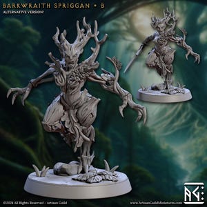 Barkwraith Spriggan v2 (30mm Base) 3D Printed Resin Miniature | Tabletop Role Play | Dungeons and Dragons | Pathfinder Mini | Wargame