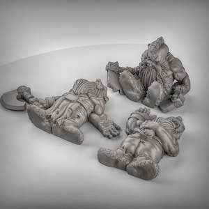 Dead Dwarf 3D Printed Resin Miniature Set | Tabletop Role Playing | Dungeons and Dragons | Pathfinder Miniatures | Wargaming