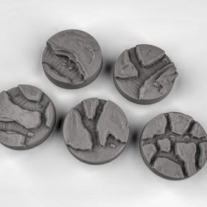 Lava Miniature Base Set 3D Printed Resin Miniature | Tabletop Role Playing | Dungeons and Dragons | Pathfinder Miniatures | Wargaming