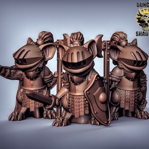 Mouse Knights 3D Printed Resin Miniature | Tabletop Role Playing | Dungeons and Dragons | Pathfinder Miniatures | Wargaming