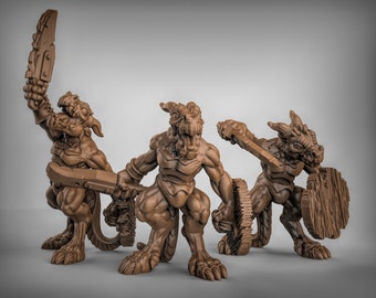 Kobold Fighters 3D Printed Resin Miniature | Tabletop Role Playing | Dungeons and Dragons | Pathfinder Miniatures | Wargaming