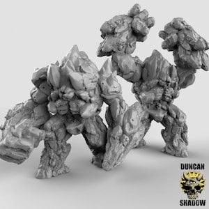 Earth Elemental v2 3D Printed Resin Miniature | Tabletop Role Playing | Dungeons and Dragons | Pathfinder Miniatures | Wargaming