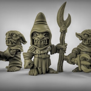 Goblin Hearders 3D Printed Resin Miniature | Tabletop Role Playing | Dungeons and Dragons | Pathfinder Miniatures | Wargaming