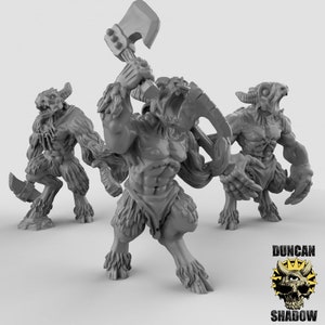 Beastmen Corrupted Mutants 3D Printed Resin Miniature | Tabletop Role Playing | Dungeons and Dragons | Pathfinder Miniatures | Wargaming