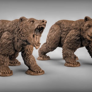 Brown Bear 3D Printed Resin Miniature | Tabletop Role Playing | Dungeons and Dragons | Pathfinder Miniatures | Wargaming