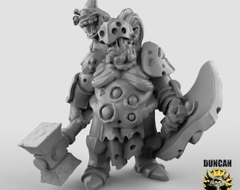 Plague Demon Champion v1 3D Printed Resin Miniature | Tabletop Role Playing | Dungeons and Dragons | Pathfinder Miniatures | Wargaming