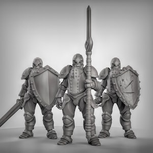 Warforged Fighter 3D Printed Resin Miniature Set v1  | Tabletop Role Playing | Dungeons and Dragons | Pathfinder Miniatures | Wargaming