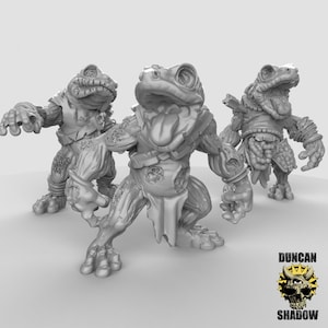 Zombie Boggard Frog Folk 3D Printed Resin Miniature | Tabletop Role Playing | Dungeons and Dragons | Pathfinder Miniatures | Wargaming