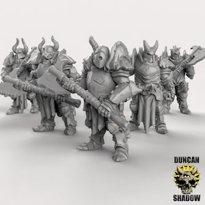 Chaos Warriors Great Axe (all 5 sculpts) 3D Printed Resin Miniature | Tabletop Role Play | Dungeons & Dragons | Pathfinder Mini | Wargame