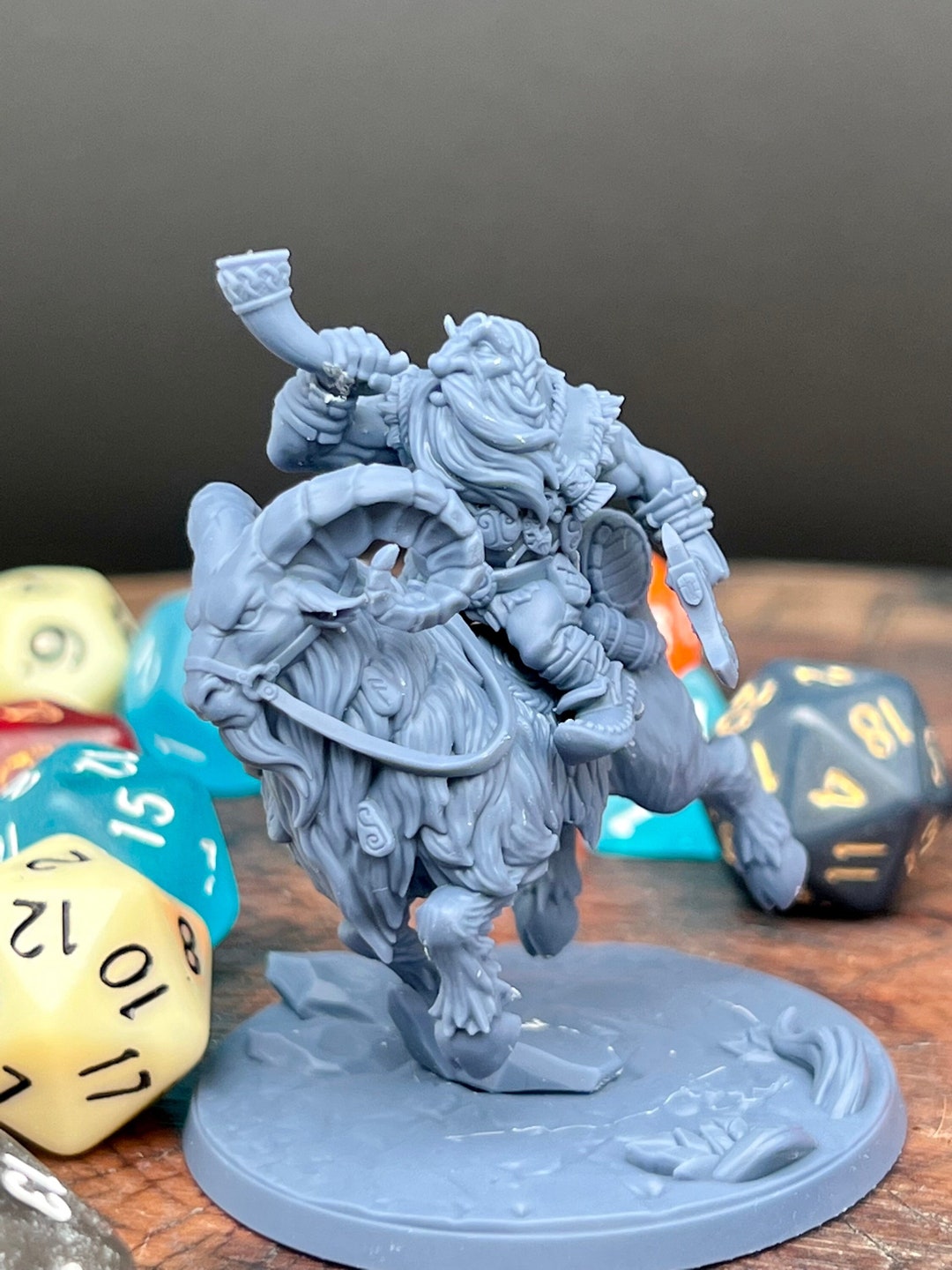 Ram Rider Render Skutgaard Ram Rider V1 (50mm Base) 3D Printed Resin Miniature ...