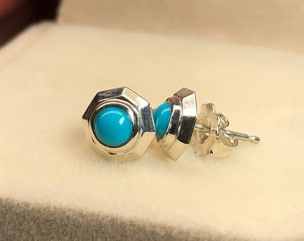 Albuquerque // Turquoise Earrings | Sleeping Beauty Turquoise | Turquoise Studs | Sterling Silver Turquoise Jewelry | American Mined Gems