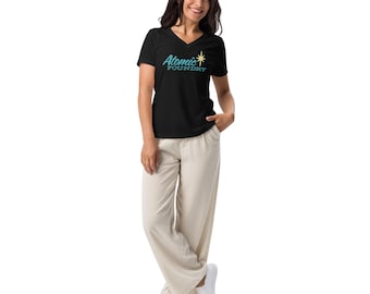 Atomic Foundry V-Neck Tee - Retro Mid-Century Modern Design