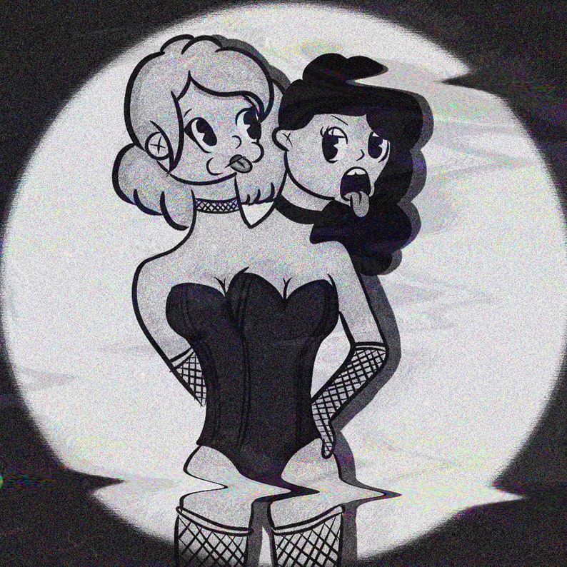 Custom 1950s Vintage Rubberhose Style Digital Painting