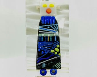 Kachina in fused glass