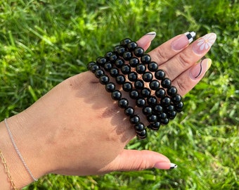 Pulsera de obsidiana negra