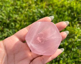 Cuenco de cuarzo rosa