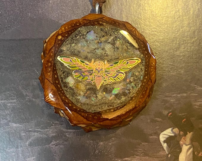 Moth Pinecone Pendant