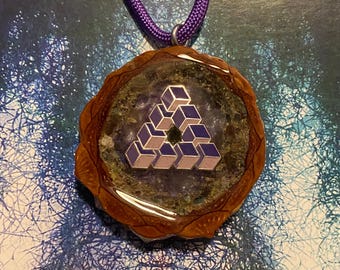 Pin and Tourmaline Pinecone Pendant