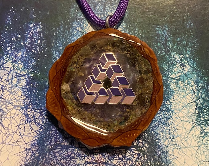 Pin and Tourmaline Pinecone Pendant
