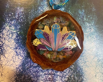 Crystals Pinecone Pendant
