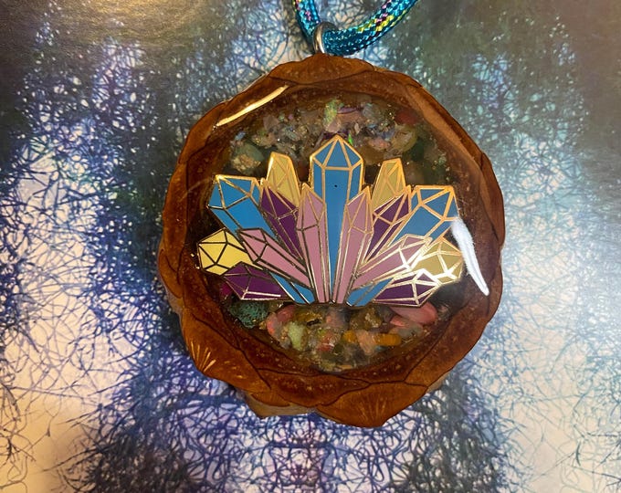 Crystals Pinecone Pendant