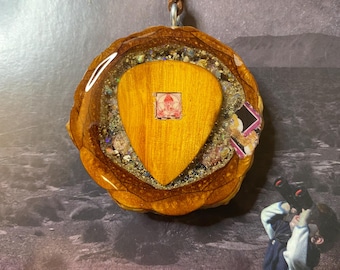 Guitar Pick Pinecone Pendant