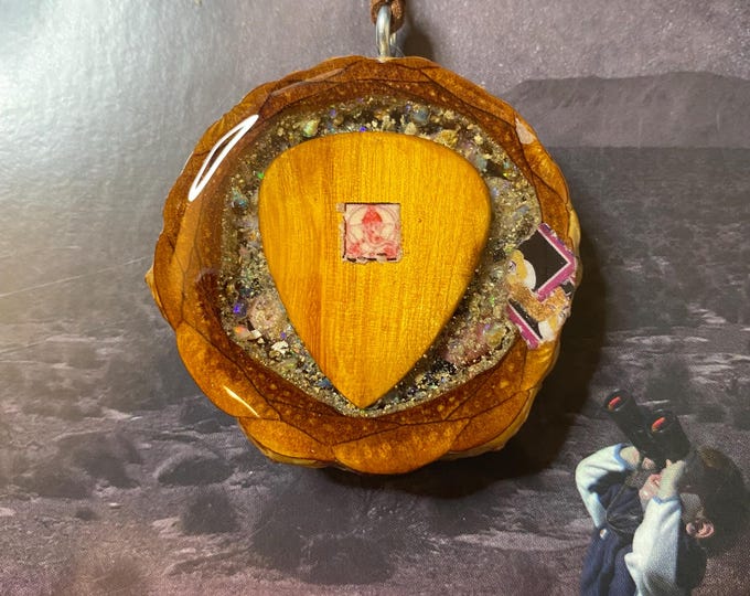 Guitar Pick Pinecone Pendant