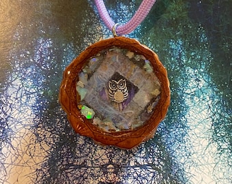 Owl Pinecone Pendant
