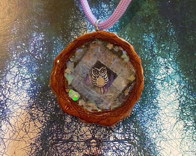 Owl Pinecone Pendant