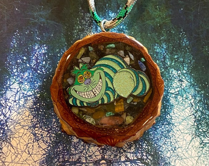 Cheshire Cat Pinecone Pendant