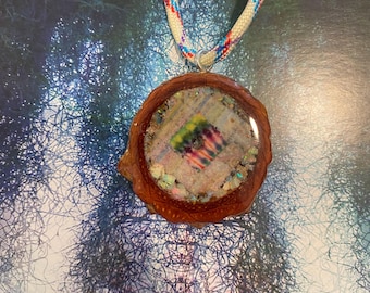 Blotter Art Pinecone Pendant