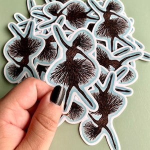 De ballerina van het bos | Witte vinyl verwijderbare glanzende geslepen sticker