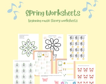 Spring Music Worksheets piano lessons music lessons music printable music homework homeschool music kindergarten music piano learning