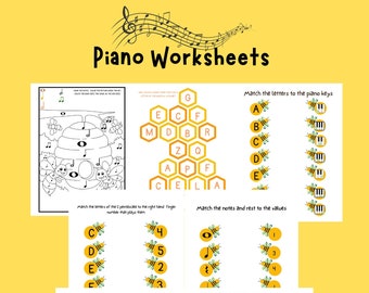 Piano Worksheets beginning piano music theory worksheets piano lessons for kids homeschool printable music education printable