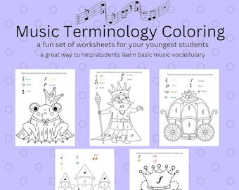 Music Terminology Coloring music worksheet piano worksheet homeschool worksheets music activity piano activity piano lessons music education