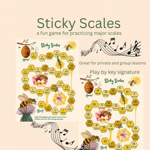 Piano Game Sticky Scales music lessons piano lessons group piano game group music game music theory game homeschool music music education