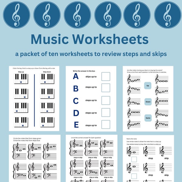 Music worksheets piano worksheets piano lesson music theory worksheets kindergarten music lesson piano activity music printable homeschool