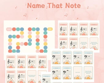 Name That Note music education music theory game piano lesson game group piano lesson piano activity music printable homeschool music lesson