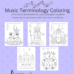 Music Terminology Coloring music worksheet piano worksheet homeschool worksheets music activity piano activity piano lessons music education